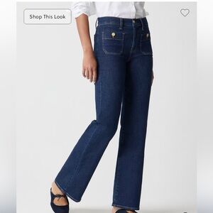 J. Crew Factory Full Length Slim wide leg stretch Sailor Jean Women's Jeans